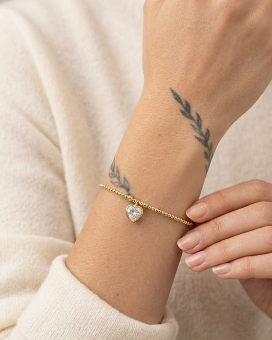 Pulsera corazón de diamantes